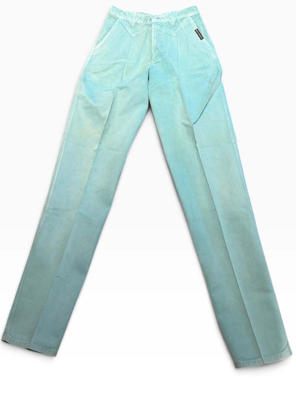 Vintage Rocky Mountain Jeans Womens 7/28 x 38 in Aqua Blue